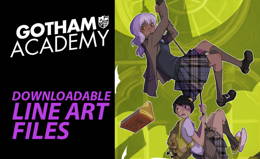 Gotham Academy Downloadable Line Art